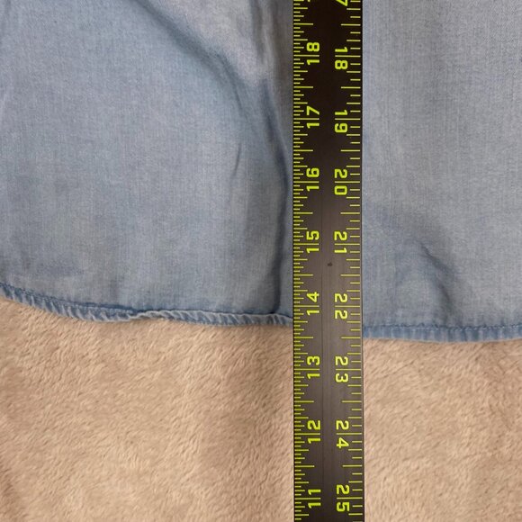 J. Jill Women's Light Blue Bell Sleeve Blouse Size M Flowy Lightweight Top With - Picture 4 of 10